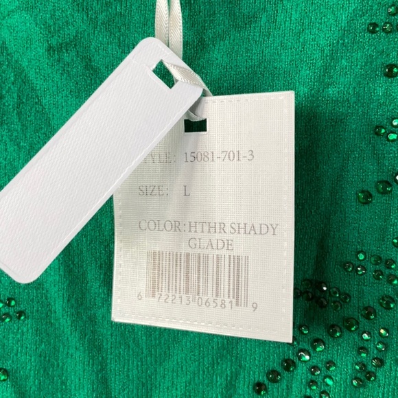 LIV Milano Women’s Green Long Sleeve Sweater Size L - Picture 5 of 9